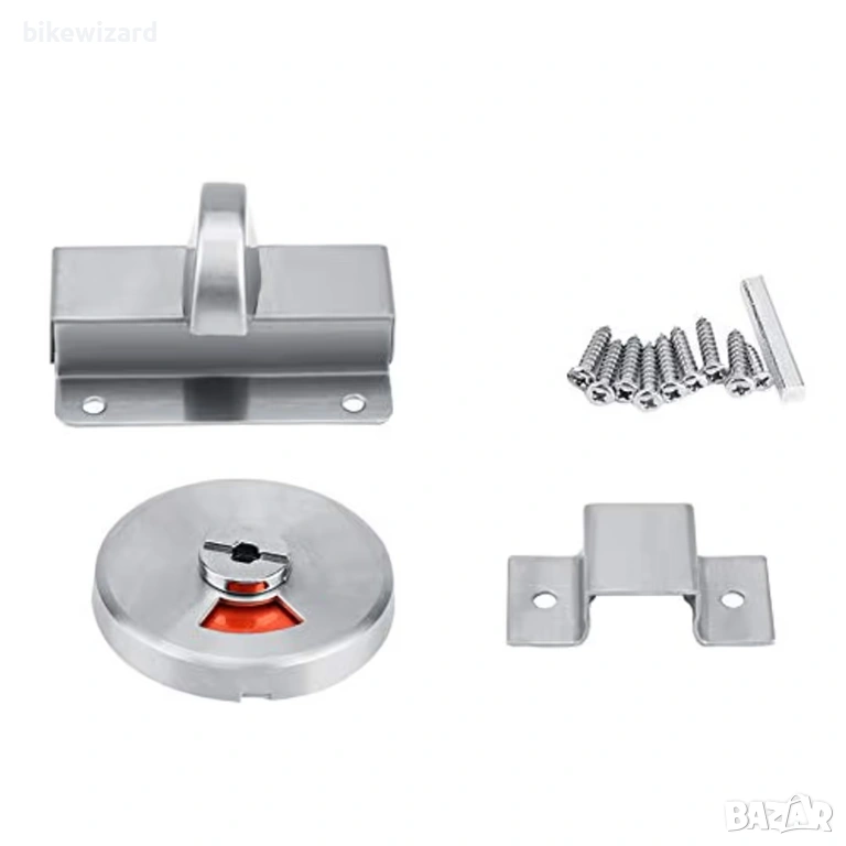 Брава за врата на баня от неръждаема стомана с екран за поверителност НОВО, снимка 1