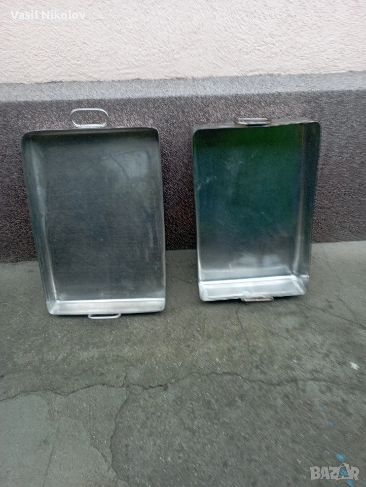 Тава хром Силистра от соца 40см на 60см на 8см дълбочина., снимка 1