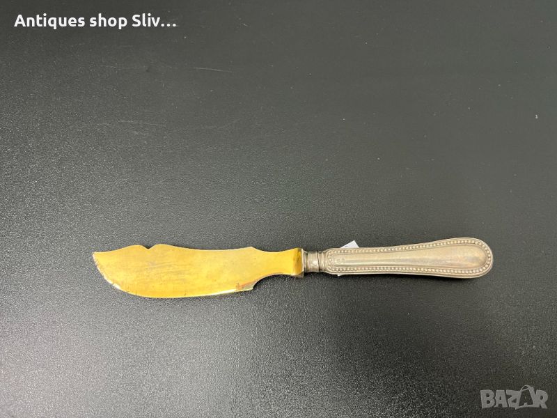 Стар сладкарски сребрен нож. №5352, снимка 1