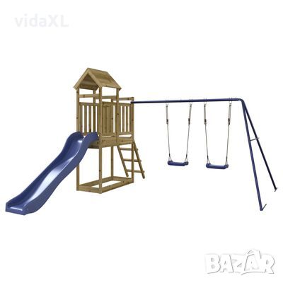 vidaXL Комбинирано детско съоръжение за игра, импрегниран бор(SKU:3155827, снимка 1