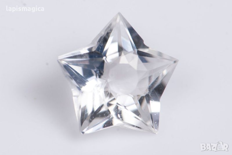 Бял топаз 1.16ct VVS звезда шлифовка, снимка 1