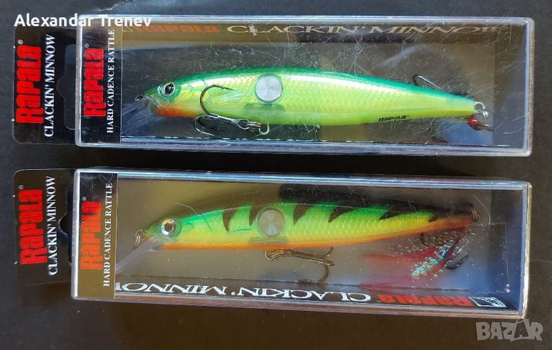 Воблери-Rapala clackin minow(CNM9 и 11)спряни от производство, снимка 1