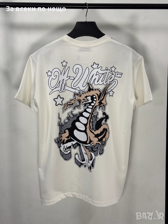 Off-White Мъжка Бяла Тениска👕Мъжка Блуза С Къс Ръкав В Бял Цвят Код V.B.1, снимка 1