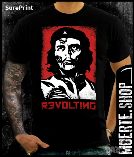 Черна тениска с щампа CHE GUEVARA ZOMBIE, снимка 1