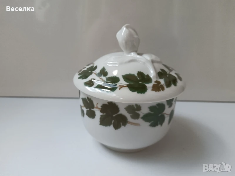 Захарница Hutschenreuther с декор "Лозови листа", снимка 1