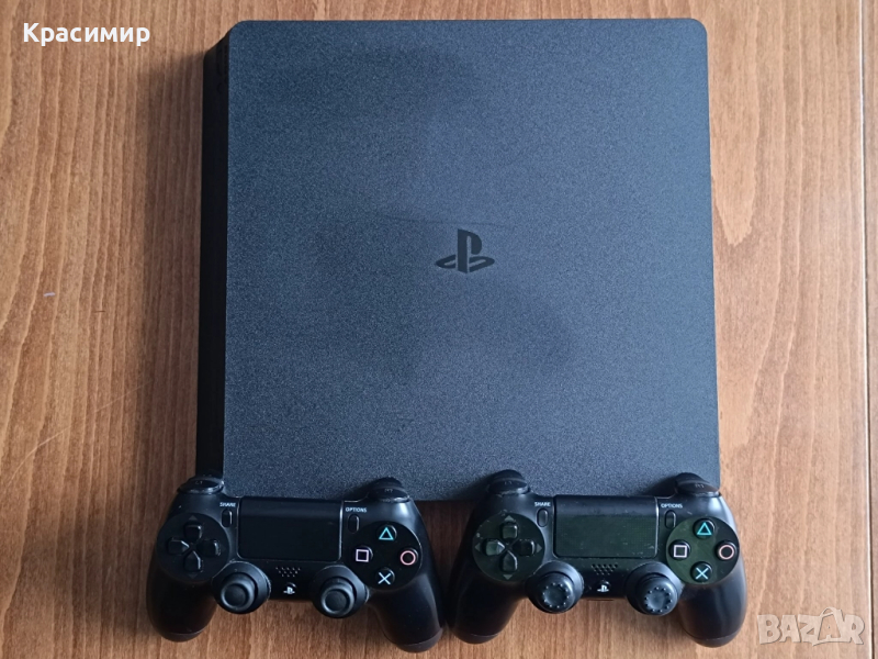 PS4 Slim 500GB с 2 контролера и игри , снимка 1