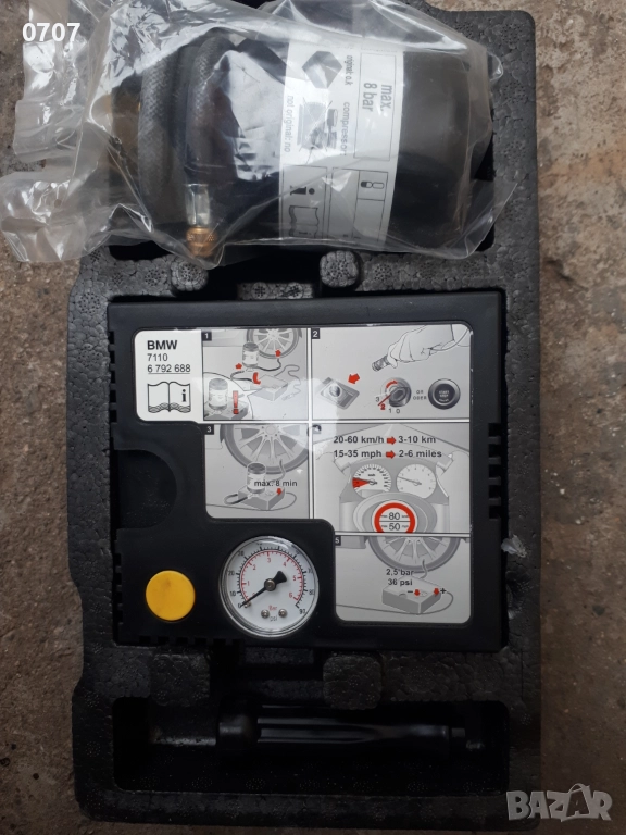 оригинален компресор и спрей за гуми за BMW, снимка 1