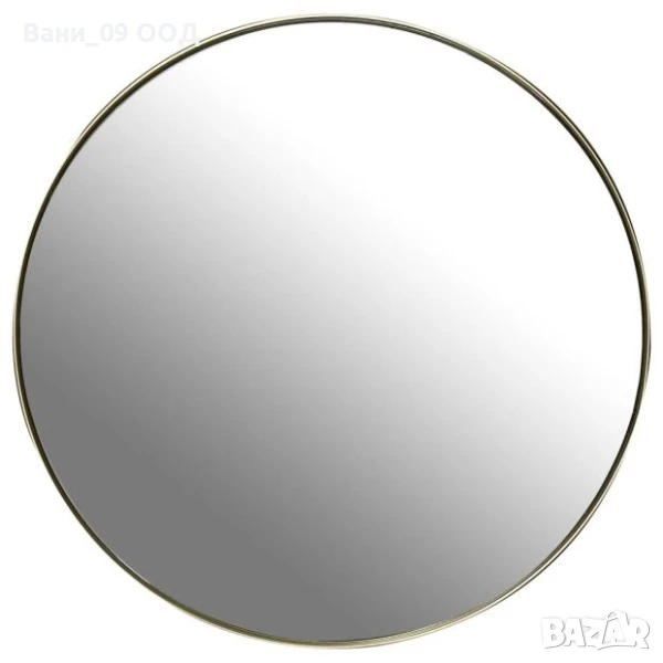 50см Кръгло стенно огледало със златиста рамка, снимка 1