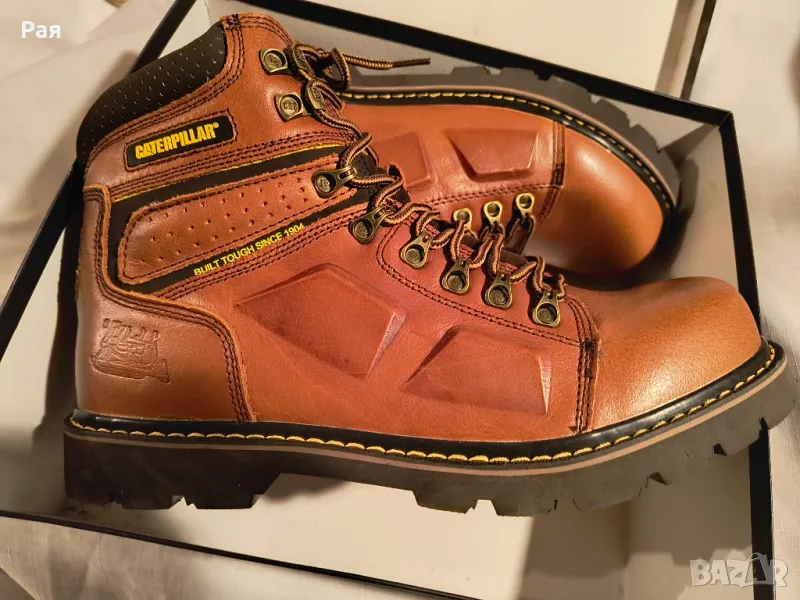 Мъжки боти от естествена кожа CAT №41 -42 см /  Caterpillar Work Boots, снимка 1