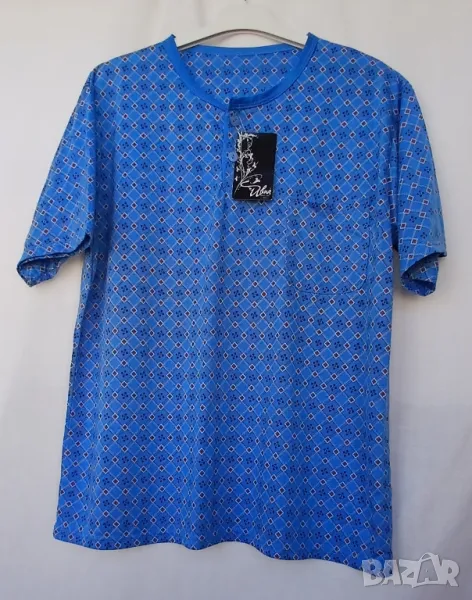 Мъжка памучна блуза с две копчета и външен джоб., снимка 1