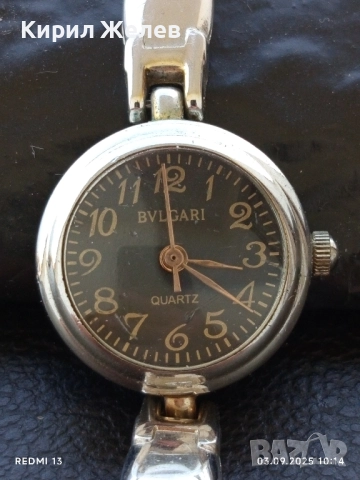 Стилен дизайн дамски часовник BVLGARI QUARTZ фин 33235, снимка 2 - Дамски - 51588325