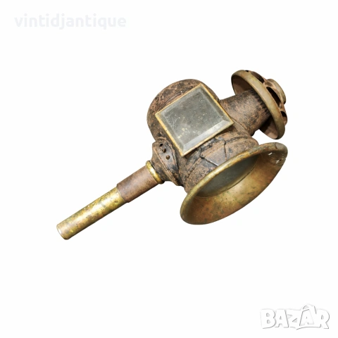 Античен фенер от месинг и желязо за карета