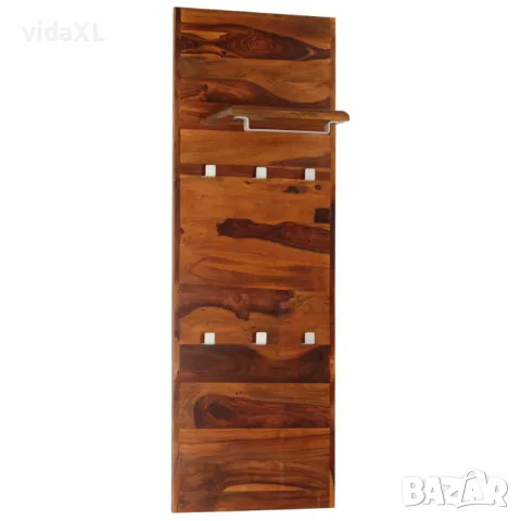 vidaXL Закачалка за дрехи, шишамова дървесина масив, 118x40 см(SKU:246351), снимка 1 - Други - 48367009