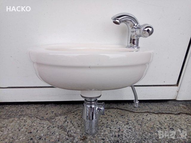 Малка Порцеланова Мивка с Батерия GROHE Внос от Анлия