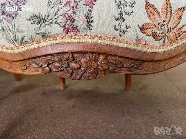 Старинно кресло внос от Нидерландия, снимка 5 - Дивани и мека мебел - 53427484