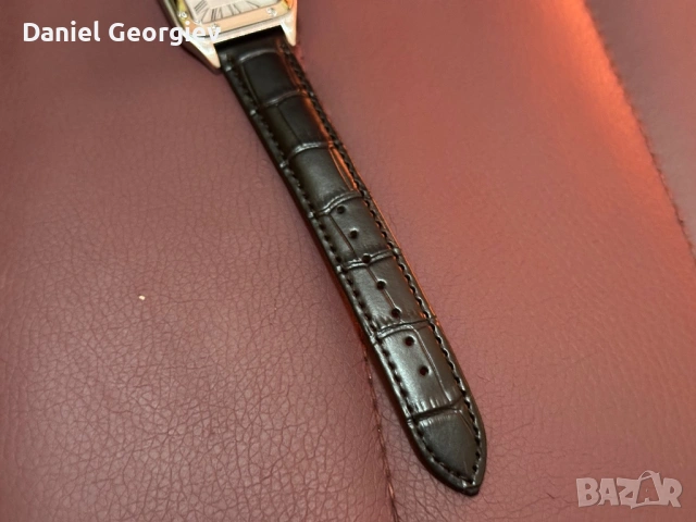 Нов Cartier Santos Часовник с Кожена Каишка, снимка 9 - Луксозни - 53925465