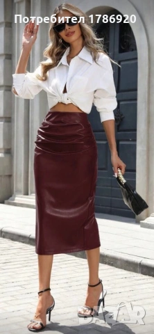 ЛУКСОЗНА КОЖЕНА ПОЛА 💃, снимка 2 - Поли - 50229103