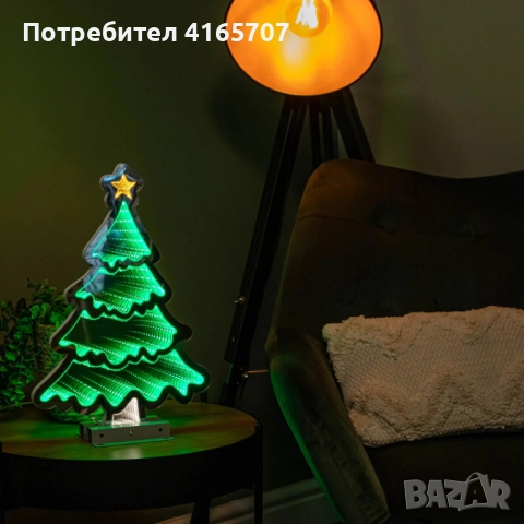LED коледна елха с 3D светлинен ефект – модерна празнична декорация за дома, снимка 3 - Декорация за дома - 52815417