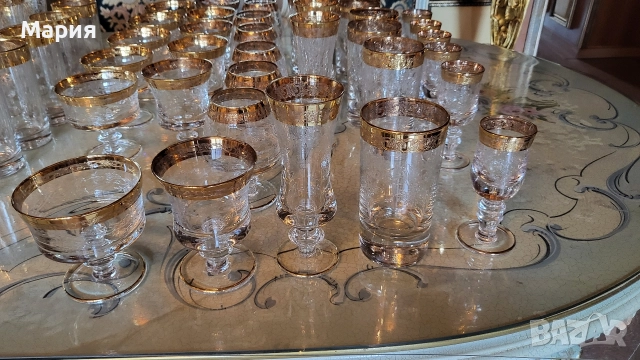 Кристални чаши Мурано Медичи , снимка 9 - Чаши - 52793308