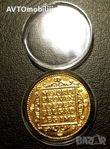 Позлатена монета 1 Дукат 1729 г, снимка 3 - Нумизматика и бонистика - 52665042
