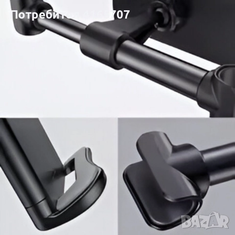 Стойка за телефон или таблет за автомобилна седалка – 360° въртене, снимка 3 - Други стоки за дома - 52996346
