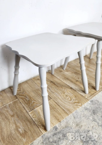 Комплект дървени табуретки , снимка 2 - Столове - 53659192