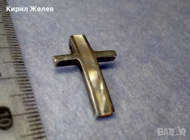 СТИЛНО СЕДЕФЕНО СРЕБЪРНО КРЪСТЧЕ КРЪСТ СРЕБРО 925 РЪЧНА ЮВЕЛИРНА ФИНА ИЗРАБОТКА 30388, снимка 6 - Колиета, медальони, синджири - 50180671