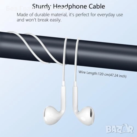 Нови 2 броя Жични слушалки Lightning за iPhone – микрофон и контрол на музика, снимка 5 - Слушалки и портативни колонки - 51914066