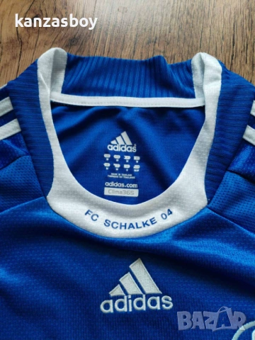 Adidas SCHALKE 2008 HOME FOOTBALL SHIRT - мъжка футболна тениска M, снимка 9 - Тениски - 53864774