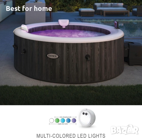 Intex PureSpa Потопяема многоцветна LED светлина с батерии, снимка 5 - Други - 53818830