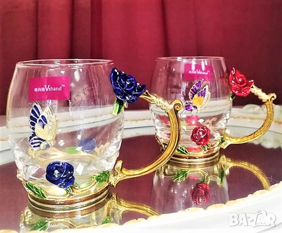   Чаши с чинийка за кафе или чай от фин порцелан 2 бр. на Цената на 1 бр., снимка 7 - Чаши - 31418542