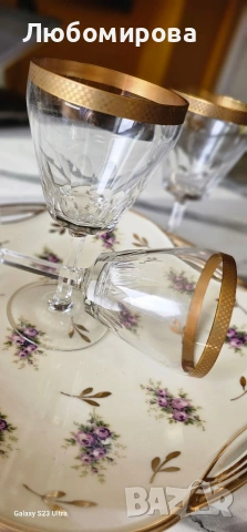 Кристални чаши на столче, снимка 5 - Чаши - 53912796