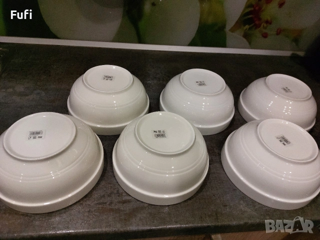 9 евро, за 6 броя големи купи, вместимост по 1,200 литра, порцелан, с етикет , снимка 3 - Съдове за готвене - 53860960