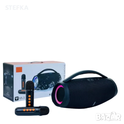 Преносима караоке  тонколона с два микрофона , снимка 2 - Караоке - 53785250