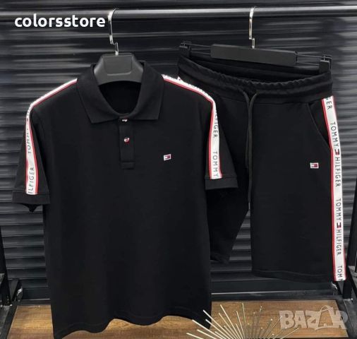 Черен комплект Tommy Hilfiger-VL71SA, снимка 1 - Спортни дрехи, екипи - 46082082