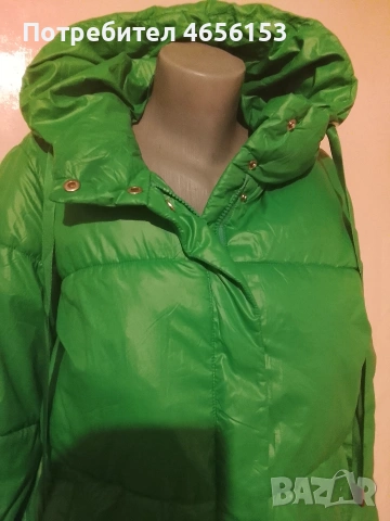 ДАМСКО ЗЕЛЕНО ЯКЕ С КАЧУЛКА - Размер М / L, снимка 4 - Якета - 53331711