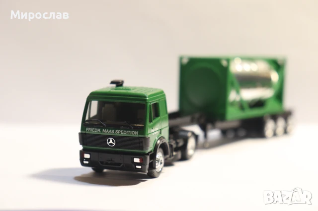 HERPA H0 1/87 MERCEDES ВЛЕКАЧ KАМИОН МОДЕЛ TIR ЦИСТЕРНА, снимка 4 - Колекции - 51145874