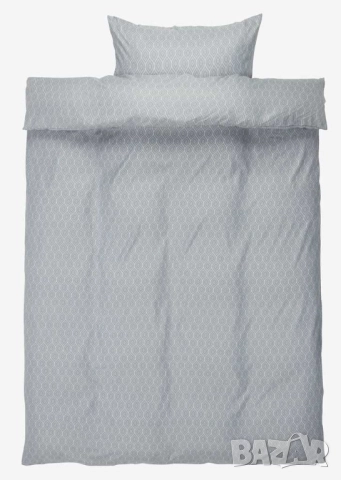 Комплект спално бельо, 140х200 см завивка, 50х70 см калъфка, 100% полиестер, Сив