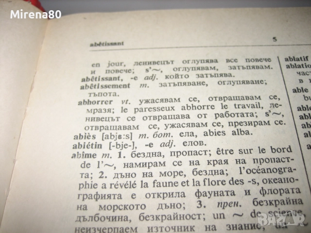 Френско-български речник - 1992 - БАН, снимка 6 - Чуждоезиково обучение, речници - 52093198