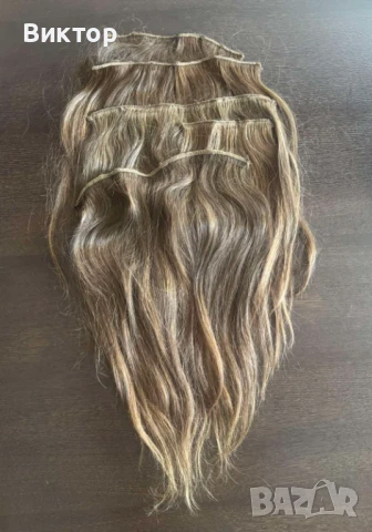 Руска естествена коса на треси - 5 реда