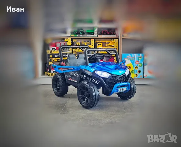 ТОП ЦЕНА!НОВО!Акумулаторен джип Fast UTV BLUE с 12V батерия,USB,дистанционно,МЕТАЛИК, снимка 2 - Други - 44802663