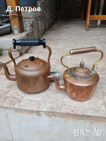 Стар меден чайник, снимка 2 - Антикварни и старинни предмети - 50568510