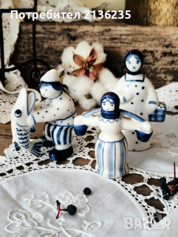 Порцеланови фигурки Гжель, снимка 5 - Колекции - 52567436