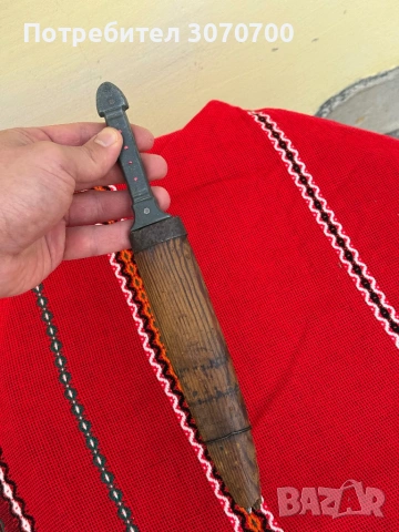 Уникална Габровска Кама Стара ергенска 27 см, снимка 2 - Антикварни и старинни предмети - 53734198