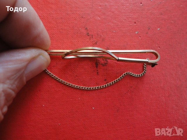 Позлатена игла щипка за вратовръзка Strattun Roled Gold , снимка 7 - Други - 53040872