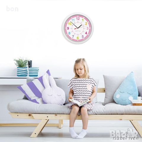 Детски стенен часовник Isabel Iven, снимка 5 - Други стоки за дома - 46442658