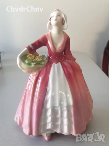 Голяма много стара английска порцеланова фигура Royal Doulton Janet/1932 статуетка 16см, снимка 1 - Колекции - 46958005