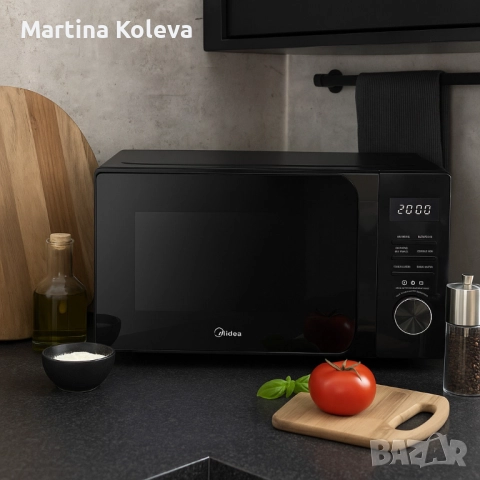 Микровълнова фурна MIDEA AG20CF2EBK 700W, Функция грил, 20L, снимка 2 - Микровълнови - 52655368