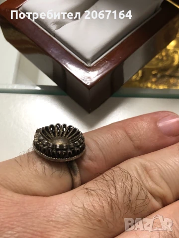 Възрожденски сребърен пръстен, снимка 8 - Пръстени - 50586654