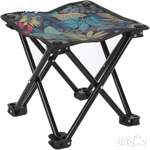 Преносима сгъваема табуретка за къмпинг, туризъм, риболов, плаж